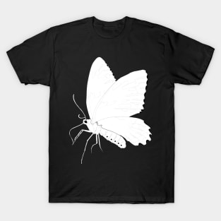 Line Drawing : Butterfly Portrait T-Shirt